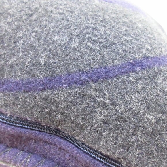 Auth CHANEL - Dark Gray Purple Wool Cashmere Accessory - Picture 4 of 7